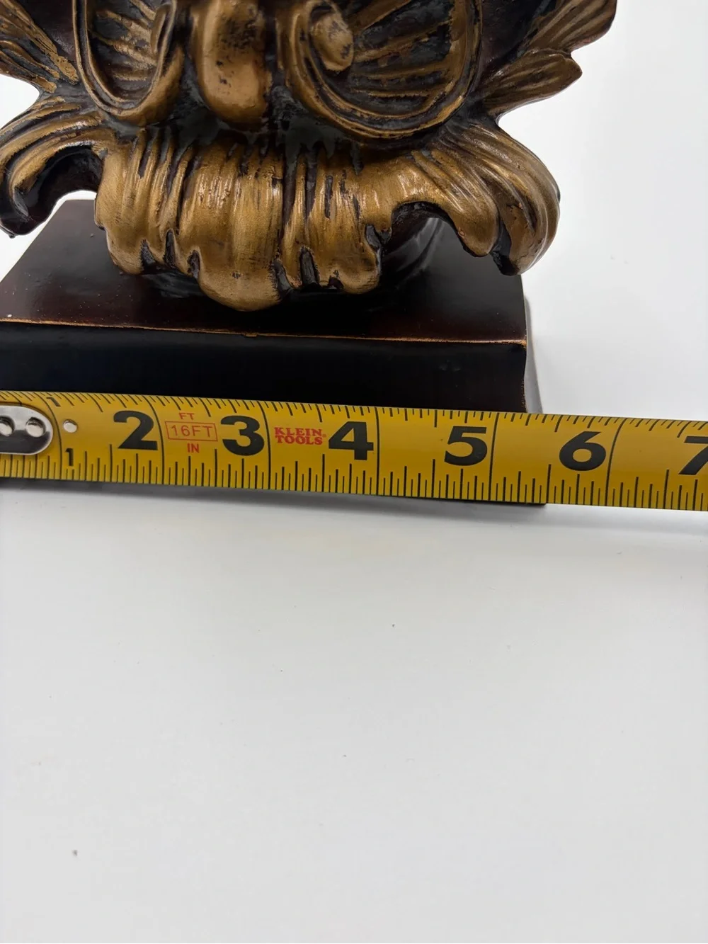 Ornate Gold and Dark Brown Decorative Bookends - Pair